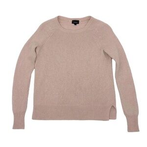 J. Crew Collection Italian Cashmere Sweater Dusty Rose Silver Thread Size Small